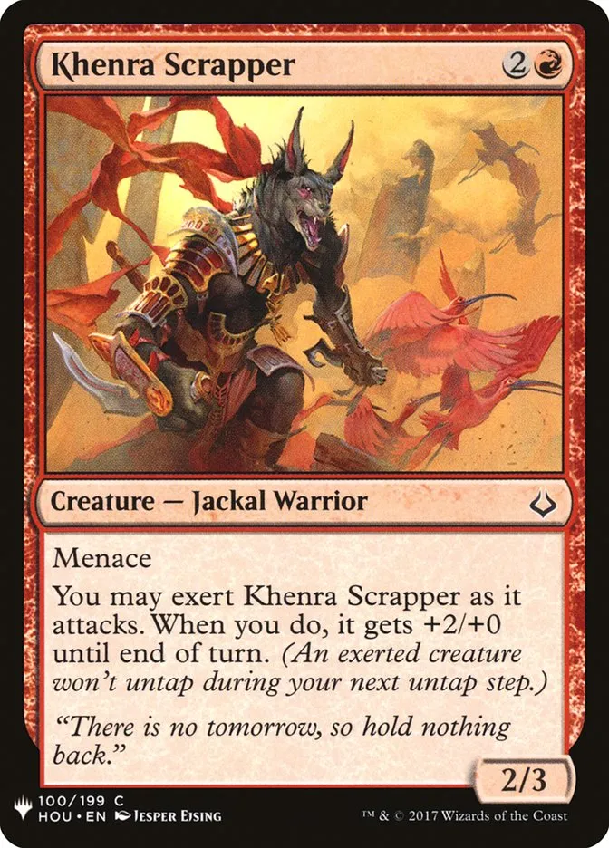 2020 The List Khenra Scrapper #HOU-100 common card image
