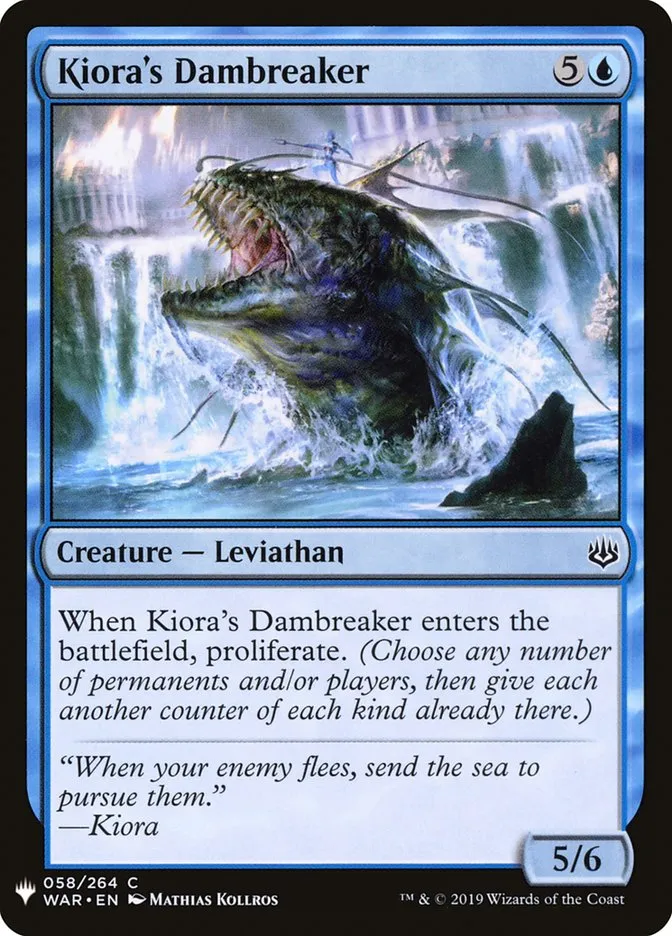2020 The List Kiora's Dambreaker #WAR-58 common card image