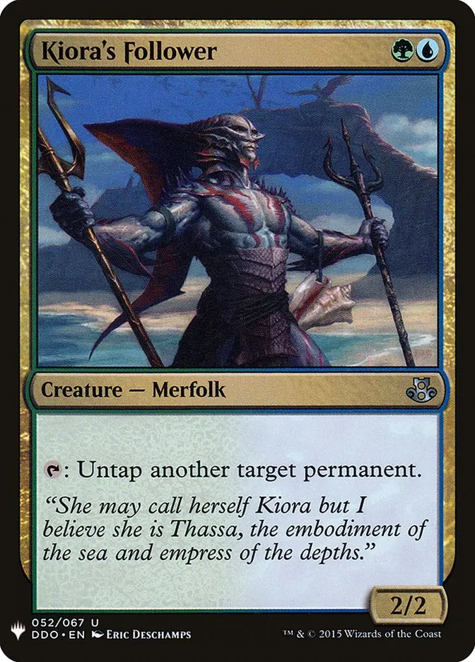 2020 The List Kiora's Follower #DDO-52 uncommon card image