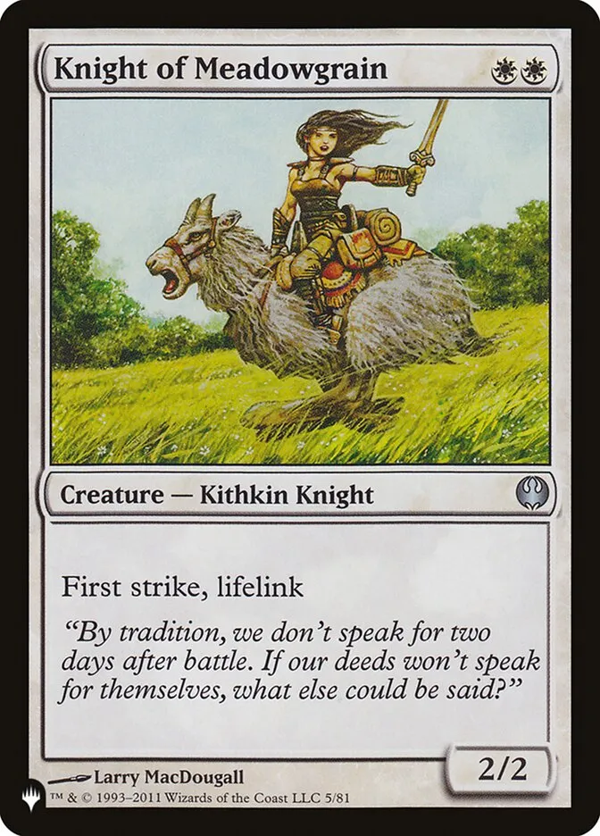 2020 The List Knight of Meadowgrain #DDG-5 uncommon card image