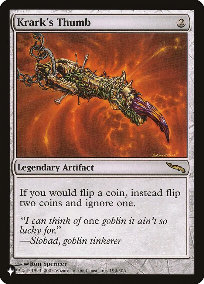 2020 The List Krark's Thumb #MRD-190 rare card image