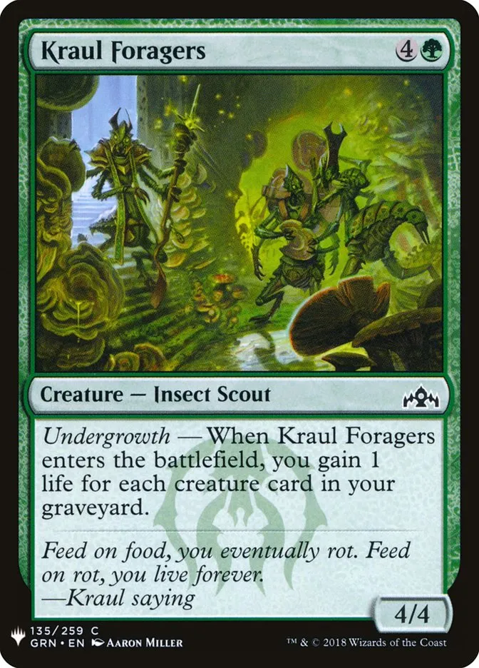 2020 The List Kraul Foragers #GRN-135 common card image