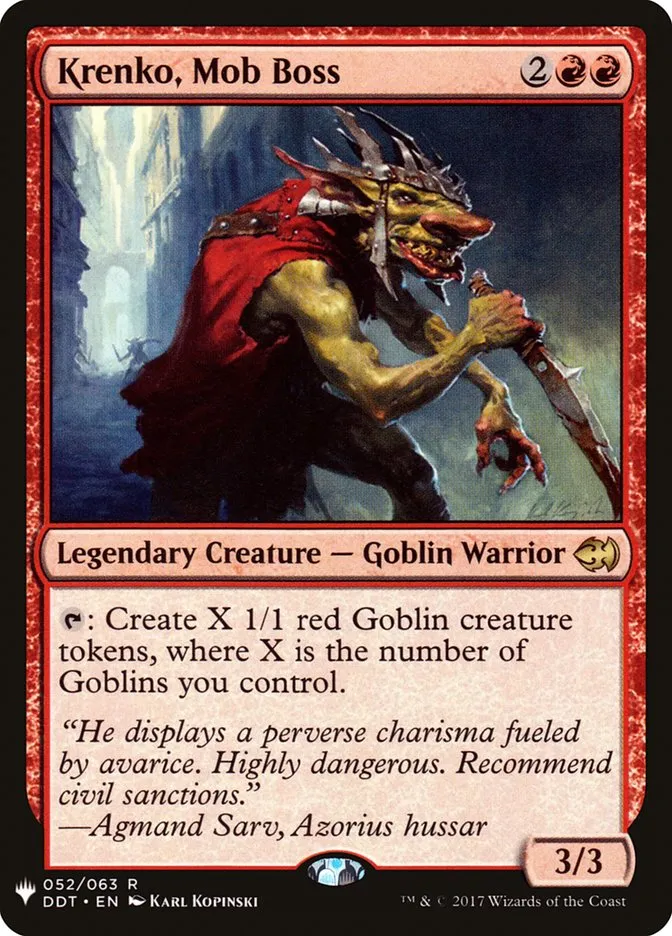 2020 The List Krenko, Mob Boss #DDT-52 rare card image