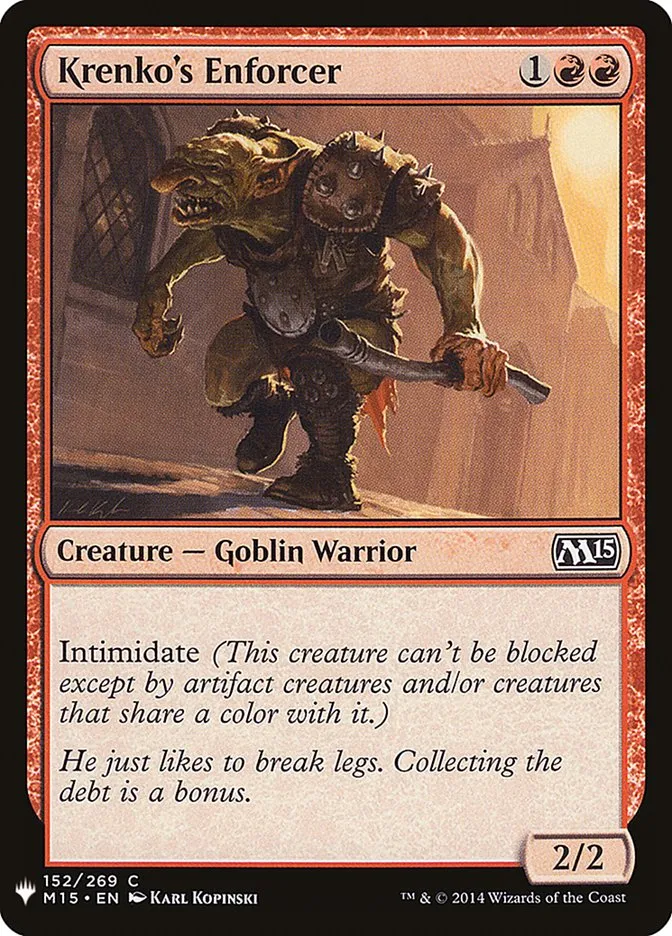 2020 The List Krenko's Enforcer #M15-152 common card image