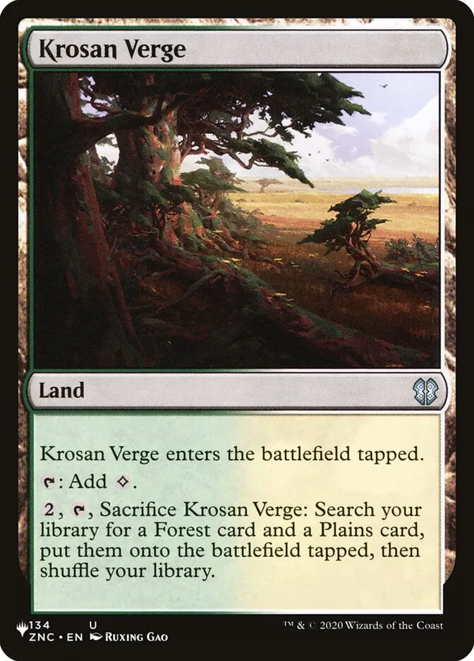 2020 The List Krosan Verge #ZNC-134 uncommon card image