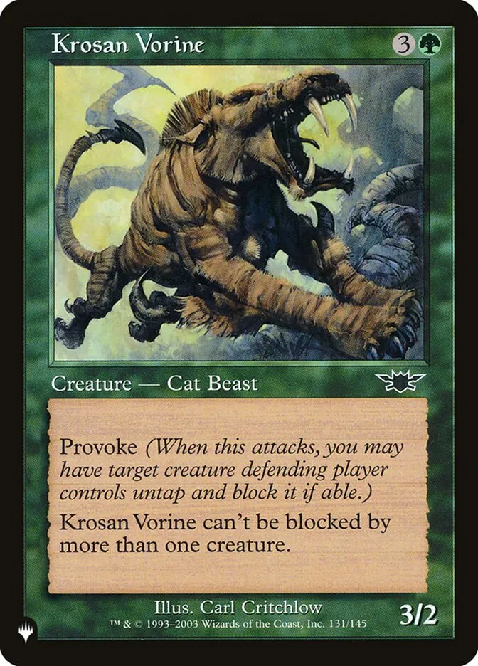 2020 The List Krosan Vorine #LGN-131 common card image