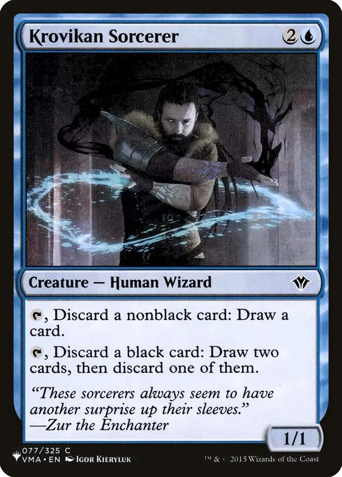 2020 The List Krovikan Sorcerer #VMA-77 common card image