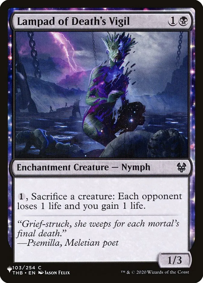 2020 The List Lampad of Death's Vigil #THB-103 common card image