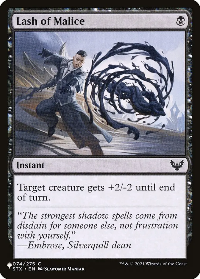 2020 The List Lash of Malice #STX-74 common card image