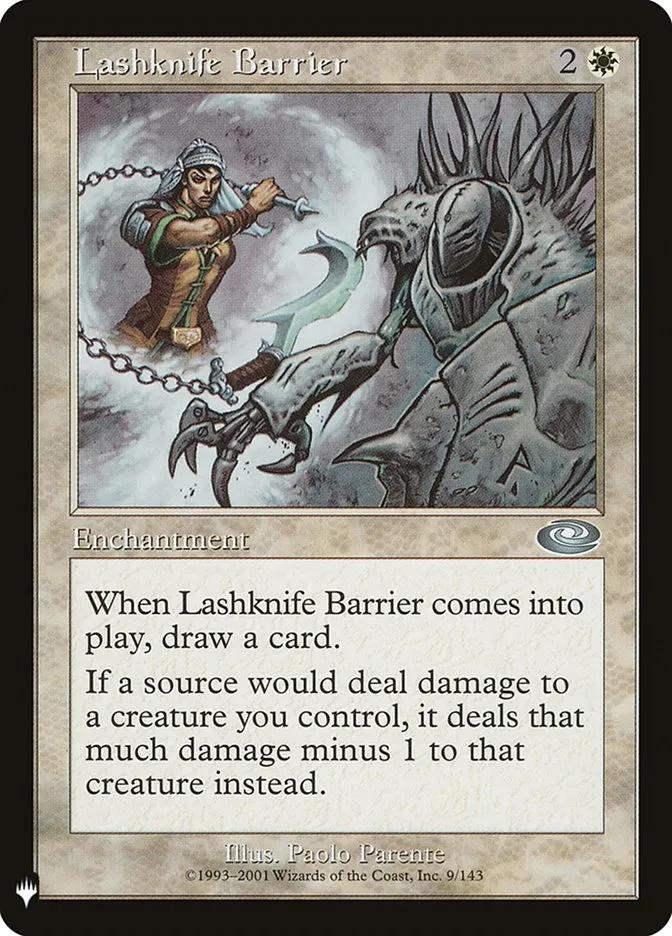 2020 The List Lashknife Barrier #PLS-9 uncommon card image