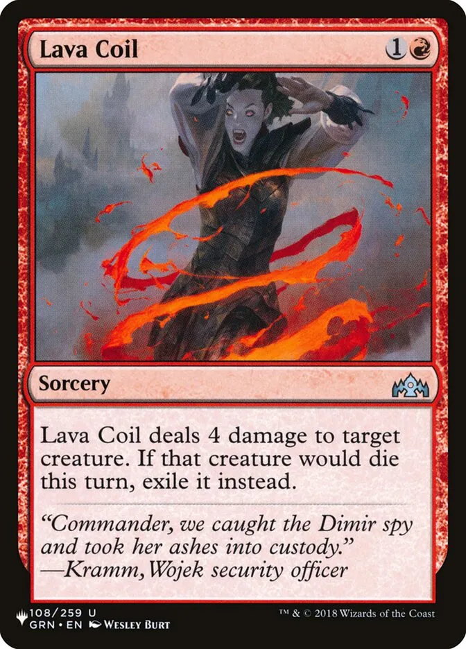 2020 The List Lava Coil #GRN-108 uncommon card image