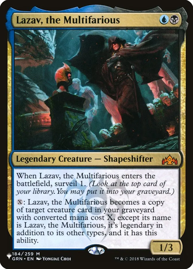 2020 The List Lazav, the Multifarious #GRN-184 mythic card image