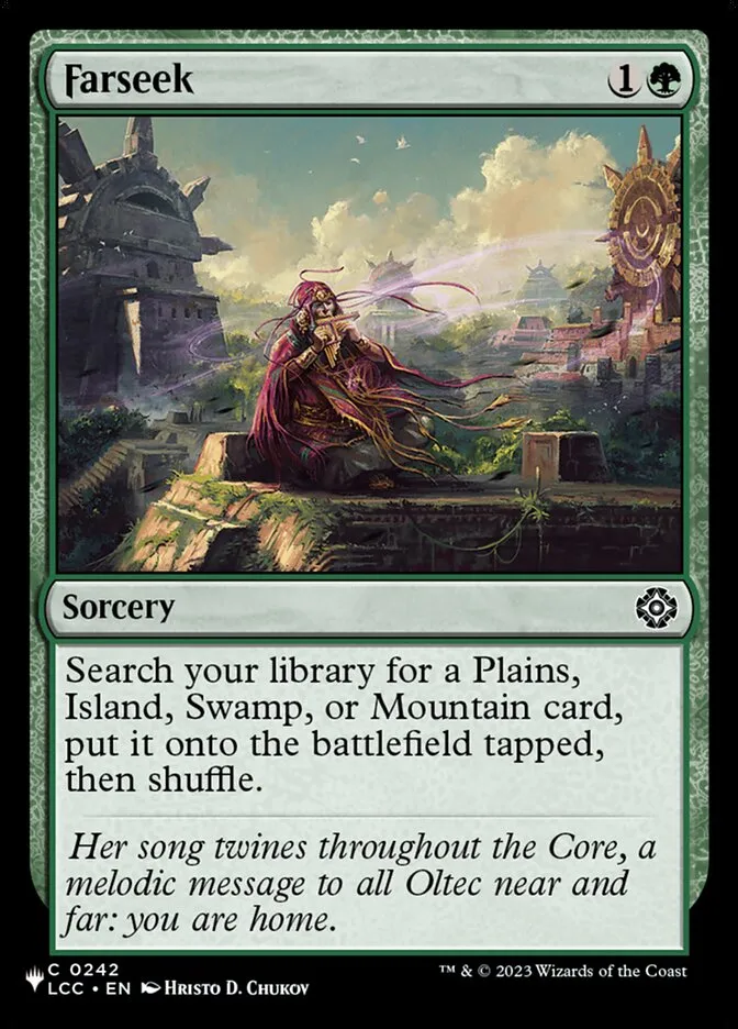 2020 The List Farseek common #LCC-242 common card image