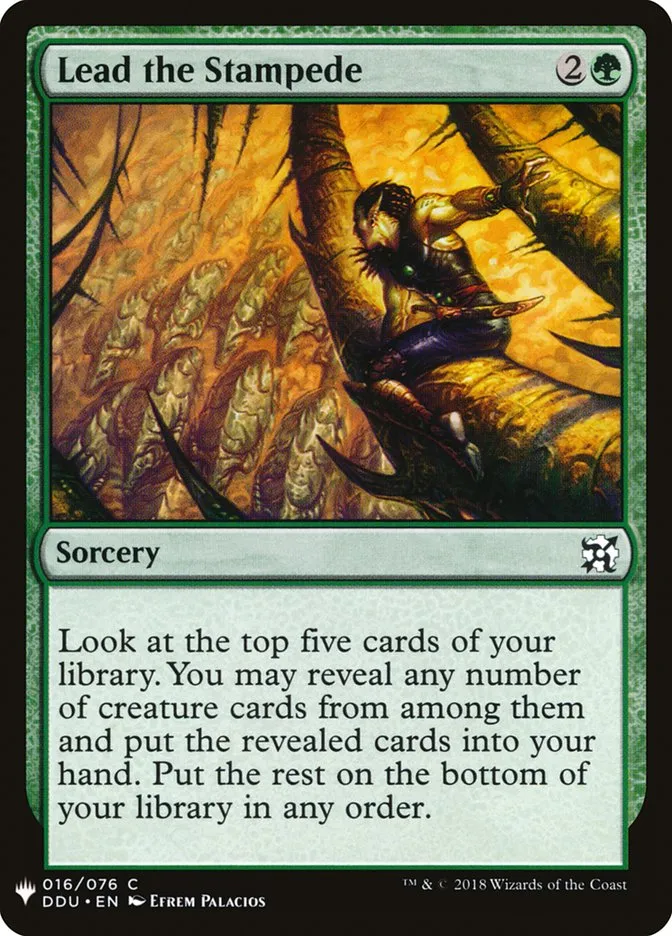2020 The List Lead the Stampede #DDU-16 common card image