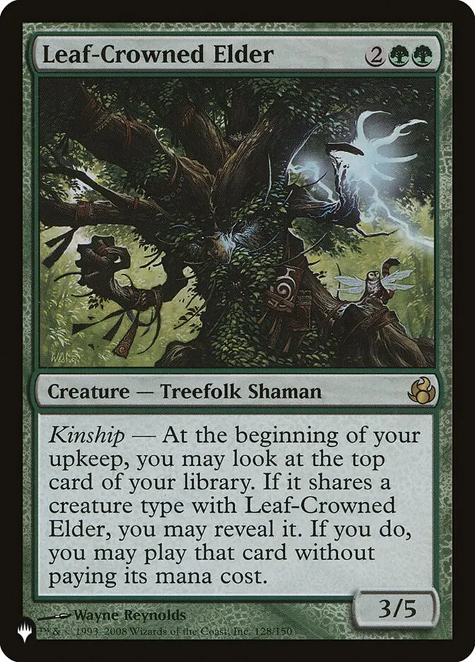 2020 The List Leaf-Crowned Elder rare #MOR-128 rare card image
