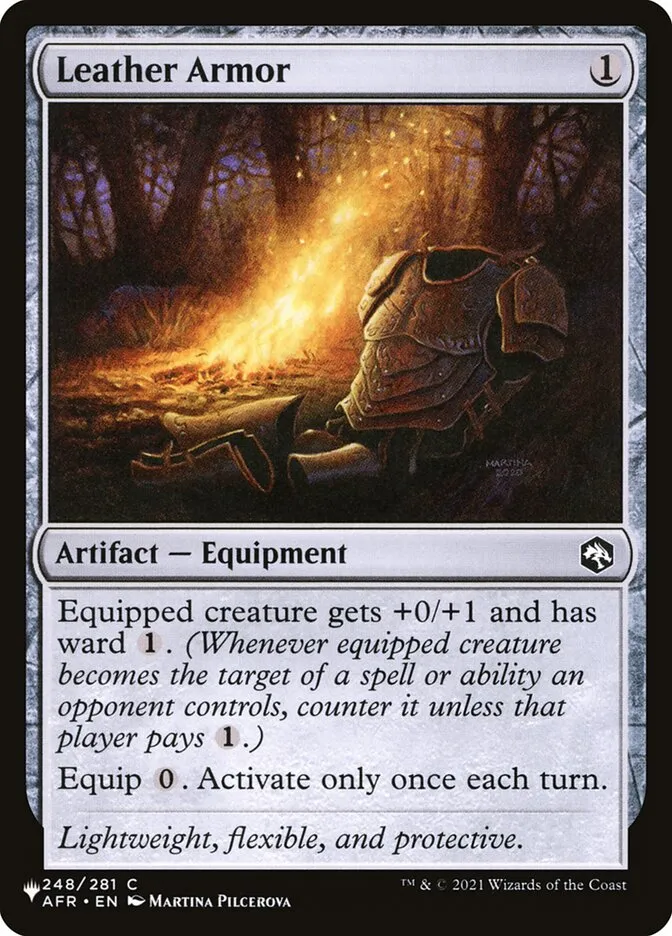 2020 The List Leather Armor common #AFR-248 common card image