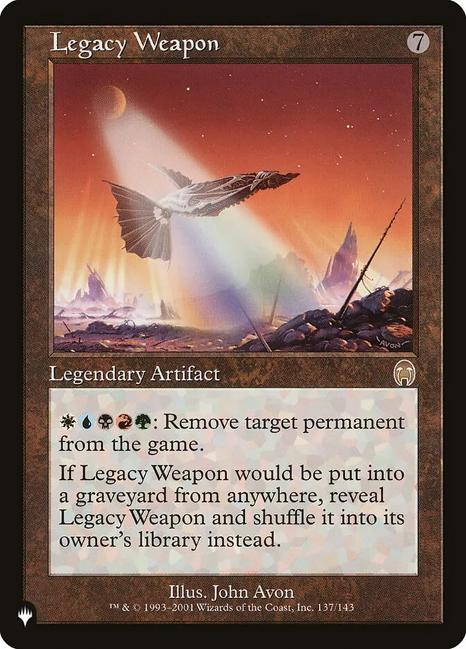 2020 The List Legacy Weapon #APC-137 rare card image