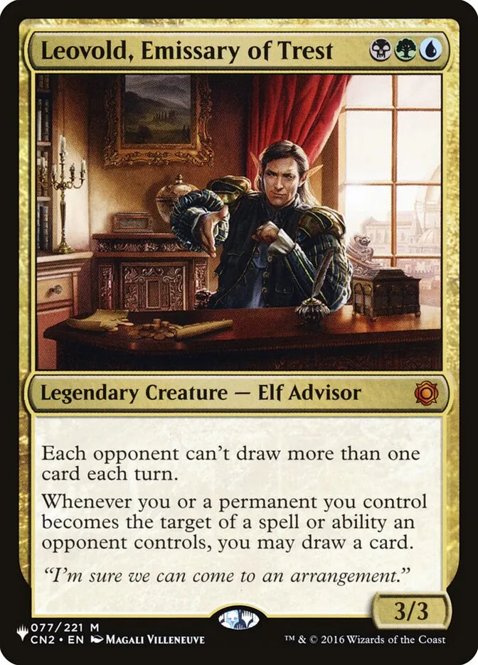 2020 The List Leovold, Emissary of Trest #CN2-77 mythic card image