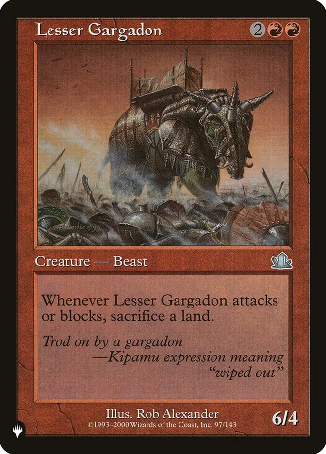 2020 The List Lesser Gargadon #PCY-97 uncommon card image
