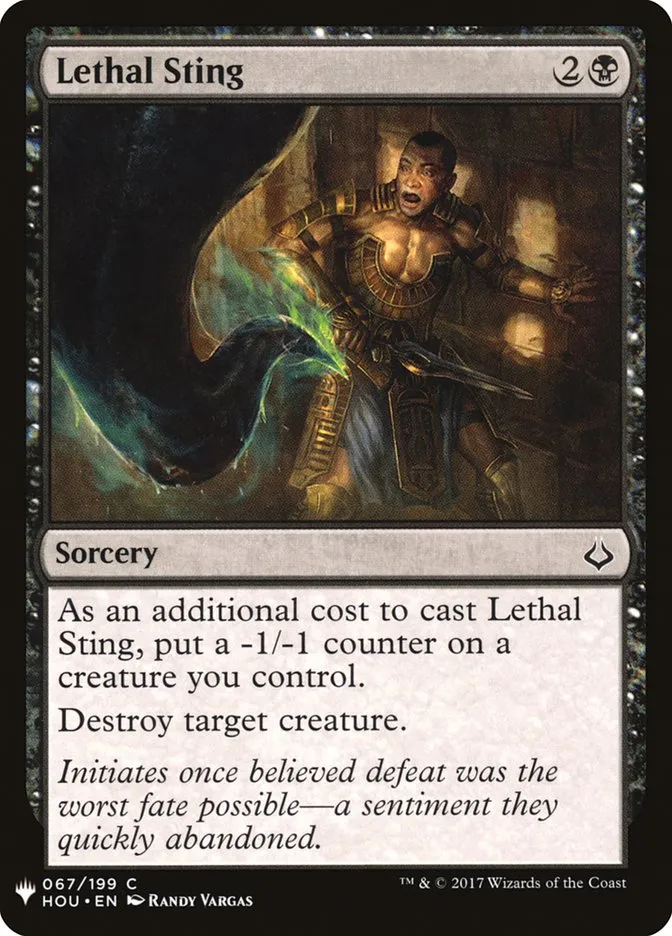 2020 The List Lethal Sting common #HOU-67 common card image