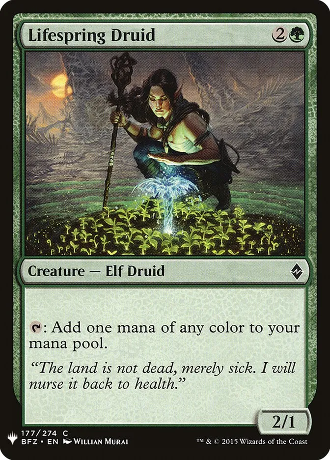2020 The List Lifespring Druid #BFZ-177 common card image