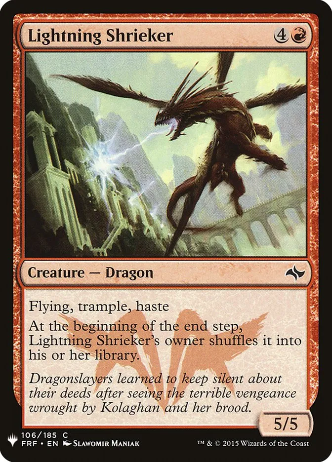 2020 The List Lightning Shrieker #FRF-106 common card image