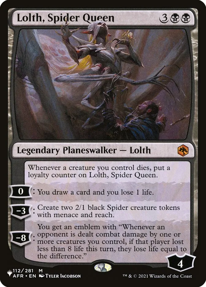 2020 The List Lolth, Spider Queen #AFR-112 mythic card image