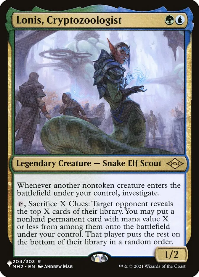 2020 The List Lonis, Cryptozoologist #MH2-204 rare card image