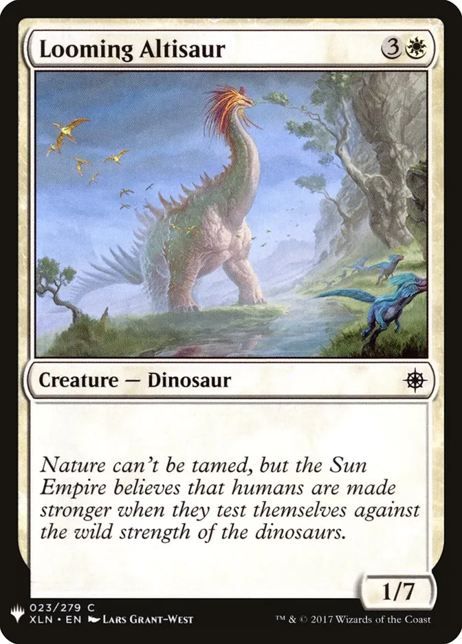 2020 The List Looming Altisaur #XLN-23 common card image