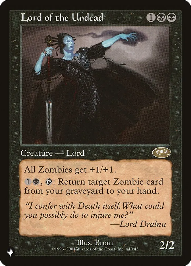 2020 The List Lord of the Undead #PLS-44 rare card image