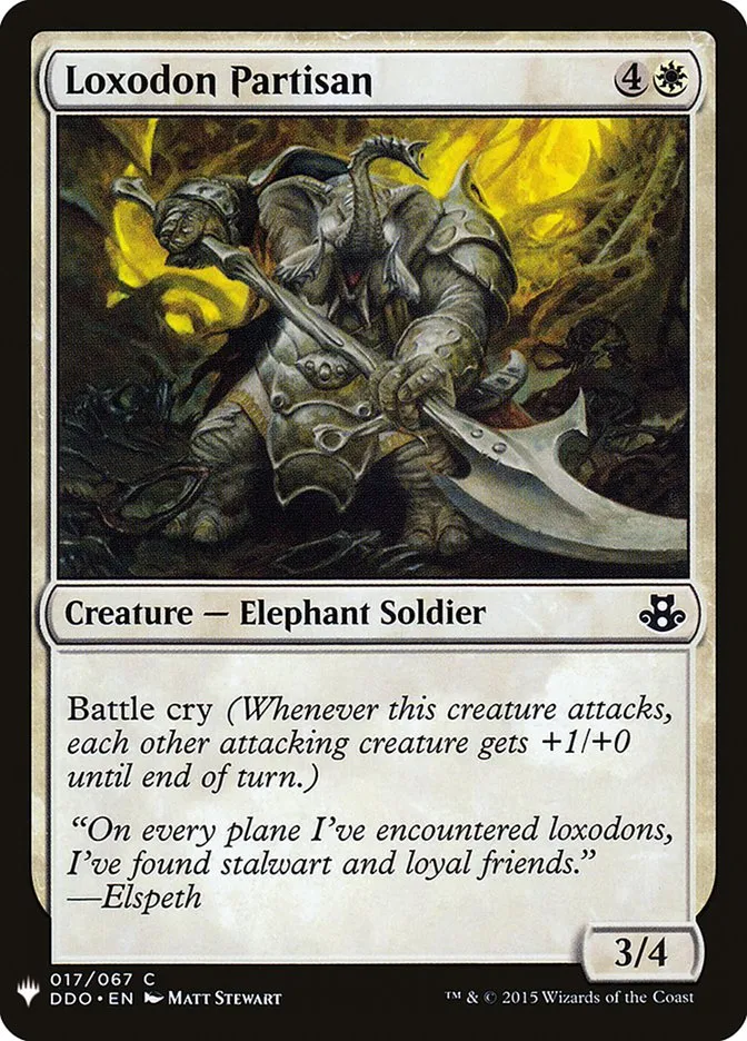 2020 The List Loxodon Partisan common #DDO-17 common card image