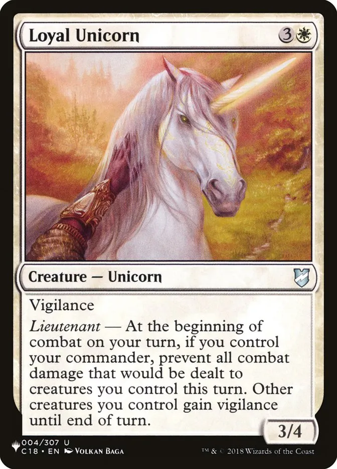 2020 The List Loyal Unicorn #C18-4 uncommon card image