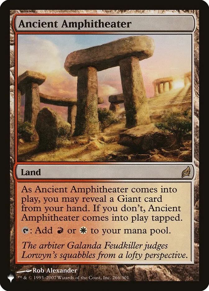 2020 The List Ancient Amphitheater #LRW-266 rare card image