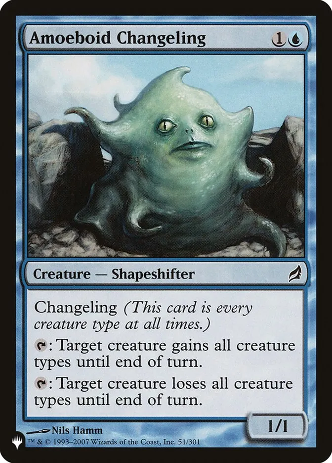 2020 The List Amoeboid Changeling #LRW-51 common card image