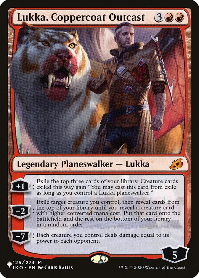 2020 The List Lukka, Coppercoat Outcast #IKO-125 mythic card image