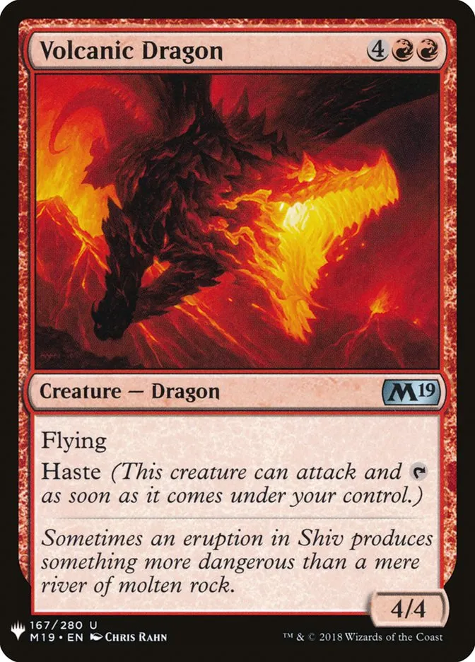 2020 The List Volcanic Dragon #M19-167 uncommon card image