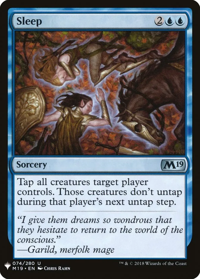 2020 The List Sleep uncommon #M19-74 uncommon card image