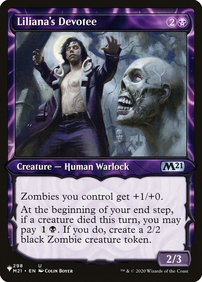 2020 The List Liliana's Devotee uncommon #M21-298 uncommon card image
