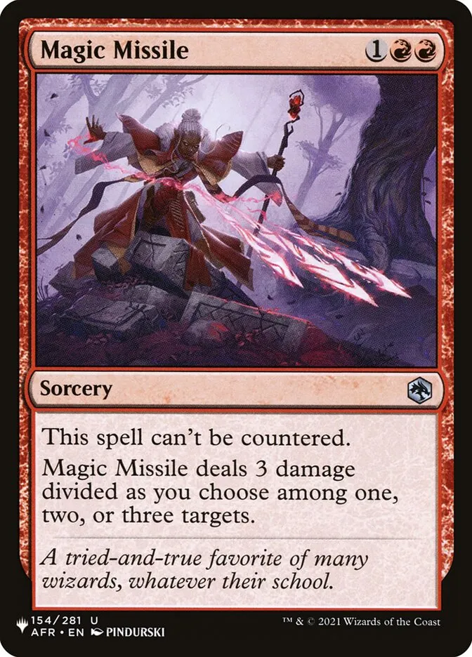 2020 The List Magic Missile #AFR-154 uncommon card image
