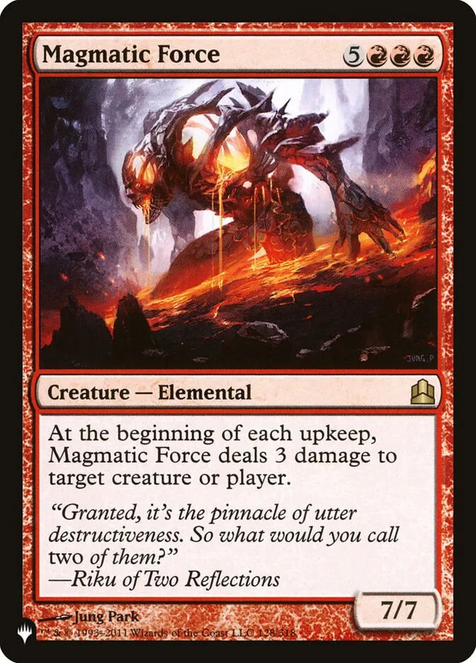 2020 The List Magmatic Force rare #CMD-128 rare card image