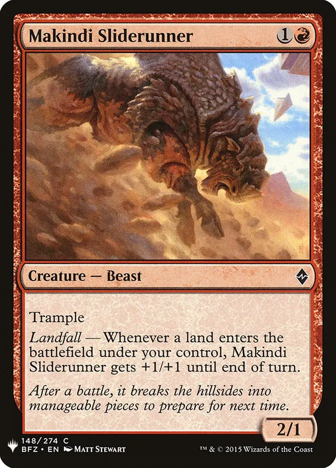 2020 The List Makindi Sliderunner #BFZ-148 common card image