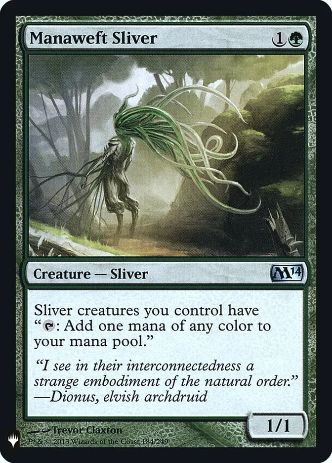 2020 The List Manaweft Sliver #M14-184 uncommon card image