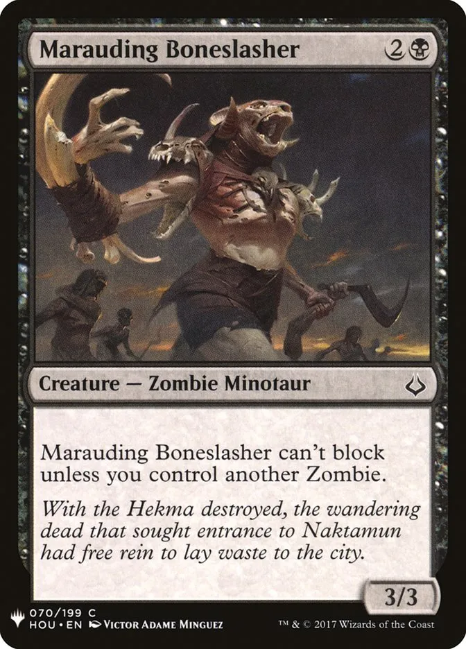 2020 The List Marauding Boneslasher #HOU-70 common card image