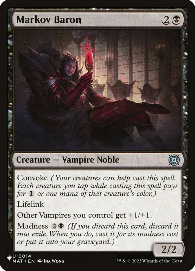 2020 The List Markov Baron #MAT-14 uncommon card image
