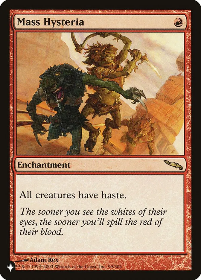 2020 The List Mass Hysteria #MRD-99 rare card image