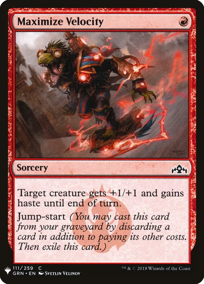 2020 The List Maximize Velocity common #GRN-111 common card image