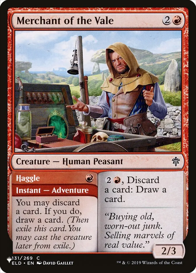 2020 The List Merchant of the Vale // Haggle #ELD-131 common card image