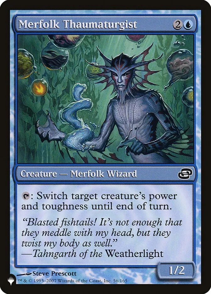 2020 The List Merfolk Thaumaturgist #PLC-56 common card image