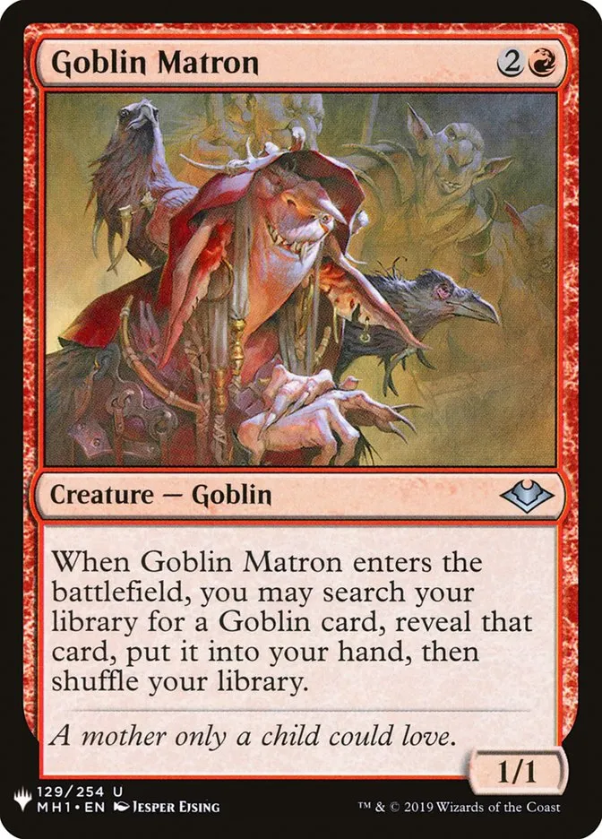 2020 The List Goblin Matron #MH1-129 uncommon card image