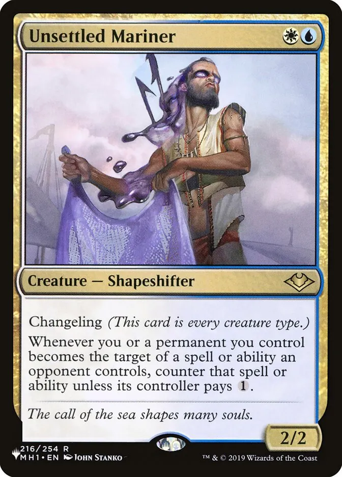 2020 The List Unsettled Mariner #MH1-216 rare card image